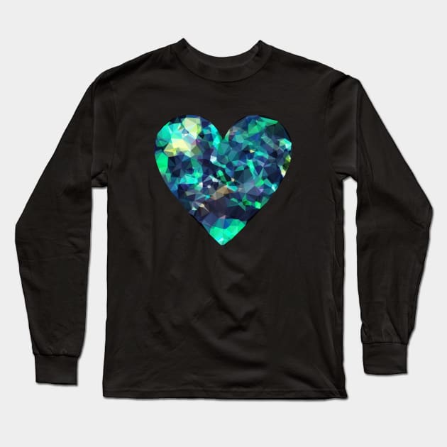 Geometric Heart Long Sleeve T-Shirt by Opalescents